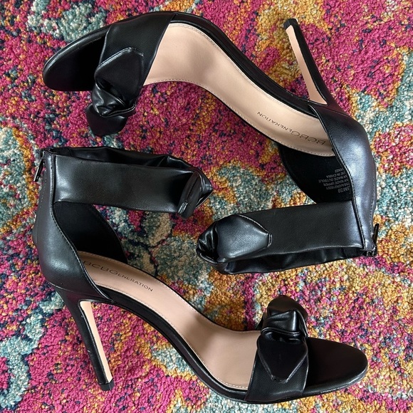 🔥BCBGeneration | Women’s black Jessa ankle/bridge bow/strap zip heel pumps, 8.5 - Picture 8 of 16